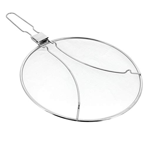 U.S. Kitchen Supply 13" Stainless Steel Fine Mesh Splatter Screen with Folding Handle
