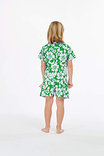 Image of Boys' Aloha Luau Shirt Cabana Set in Signature Prints | 100% Cotton; Button Front Shirt; Signature Tropical Prints; Lightweight Comfort; Vacation Ready