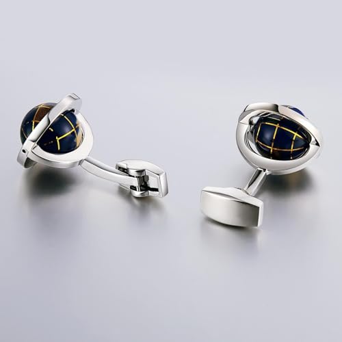 Gemelos para hombre de globo clásico para bodas y reuniones formales 4