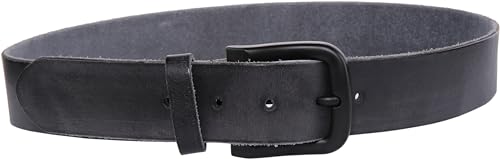 Nolan Men's Full Grain Leather Belt 1.5", Classic Business Work Belt with Anti-Scratch Zinc-Alloy Single Loop Buckle (Black, Size 36, Waist 34")2