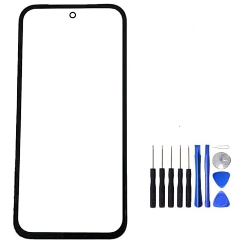 UPONEW for Google Pixel 8a Black Front Screen Outer Glass Panel Lens Replacement with Opening Tool (Not LCD &Not Digitizer) Cover