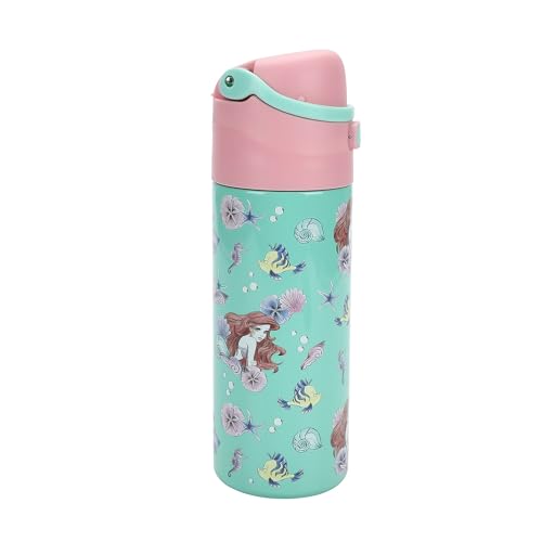 Image of The Little Mermaid Ariel & Flounder All-Over Print 24 Oz Stainless Steel Water Bottle