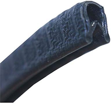 EUTRASKantenschutz 2129 EUTRAS KS1001 Edge Protector Profile Piping – Clamping Range 0.5 – 1.5 mm – Black – 3 m
