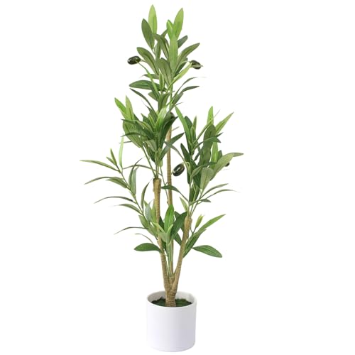 Abyjifar Fake Olive Tree with Pot Indoor, 28“ Small Artificial