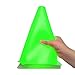 Alyoen 9 inch Traffic Cones, Plastic Sport Cones, Green Soccer Training Cones for Outdoor Activity & Festive Events (Sets of 10/15/ 20)