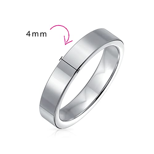 Bling Jewelry FG-11-4226HC4-L-8 Plain Simple Flat Cigar Couples Titanium Wedding Band Rings thumb #4