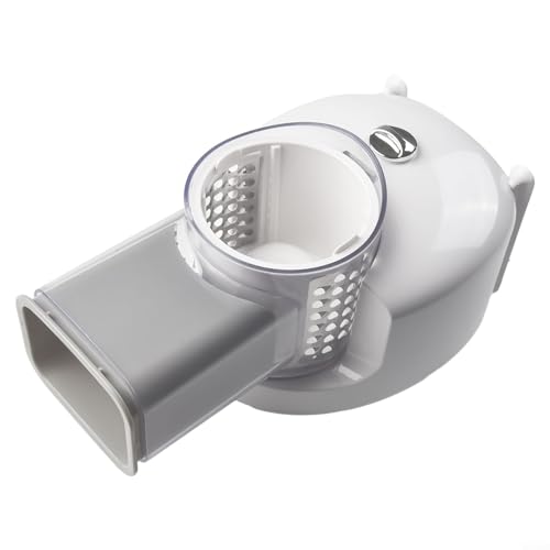 Yuanpgky Rotary Slicer for Vegetables and Cheese, 3-in-1 Electric Automatic Chopper with, ABS/PP Material, Button Operation, Compact Design with Blade(white) - Image 8