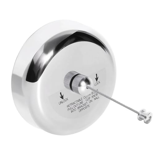Corde à linge rétractable extérieur intérieur fil à linge extensible en acier robuste de 2,9 m - 2