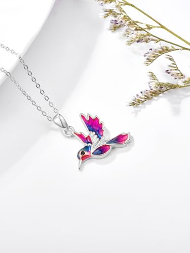 Dreamboat Hummingbird Bird Pendant Necklace for Women 925 Sterling Silver Jewelry Gifts for Hummingbirds Lovers3