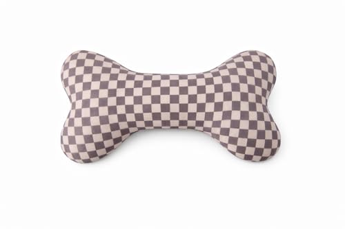 Everything Chic Dog Toy Plush Designer Dog Luxury Toys with Interactive Squeaky Stimulating Pet Enrichment Bone Puppy Checkered Doggie Birthday Gift Boy Girl Soft Chew (Chewypawtton, Large) - Image 5