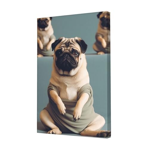 Toile yoga carlin pour bureau - Impression HD et déco murale suspendue zen