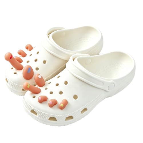 10Pcs Funny Toe Charms Realistic Fake Toes Shoe Decoration Croc Shoe Charms Novelty Shoe Accessories Gag Gift Prank Toy for Clogs Halloween Party DIY Costume