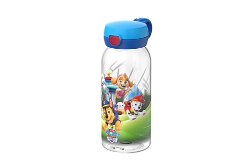 Mepal - Trinkflasche mit Klappdeckel Campus - Deckel springt per Knopfdruck auf - Trinkflasche Kinder Kohlensäure Geeignet - Auslaufsicher und Spülmaschinengeeignet - 600 ml - Paw Patrol Pups