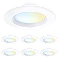 Feit Electric LED Downlight Retrofit Kit with Baffle Trim, 75W Equivalent, 5/6-Inch Dimmable Recessed Can Light, Adjustable White 2700K-5000K, 90+ CRI, 50,000-Hour Lifetime, LEDR56B/6WYCA/MP/6