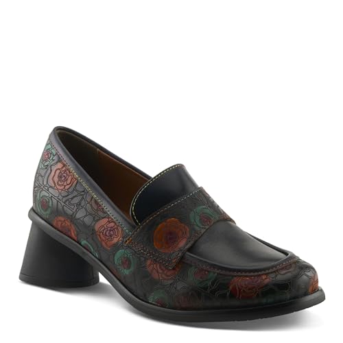 Image of Spring Step L'Artiste Rivoire Women's Floral Loafer - Handpainted Flowers, Artisanal & Comfortable Slip-On Shoes
