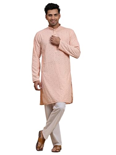 Image of Pro-Ethic Style Developer Mens Indian Traditional Cotton Kurta Sets, Men Kurta Set Indian Wedding Dress (A-117)