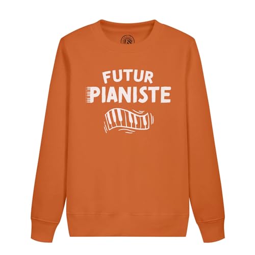 Sweatshirt enfant futur pianiste pull musique manches longues en coton