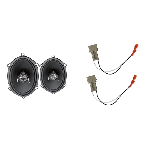 CERWIN-VEGA! XED57 Speakers 5X7/6X8 inch for Ford F-250/F-350/F-450/F-550 1999-2004 Upgrade Kit - One Pair of XED Series with Harness Coaxial Car Audio Speakers