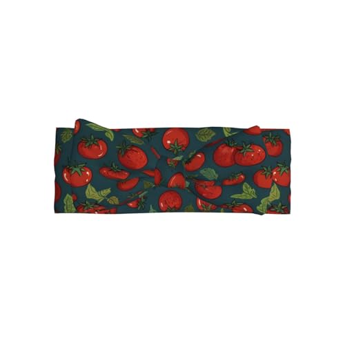 Tomato cartoon background Pattern baby bow headband - Elastic and comfortable, suitable for photo shoots, parties, and daily wear