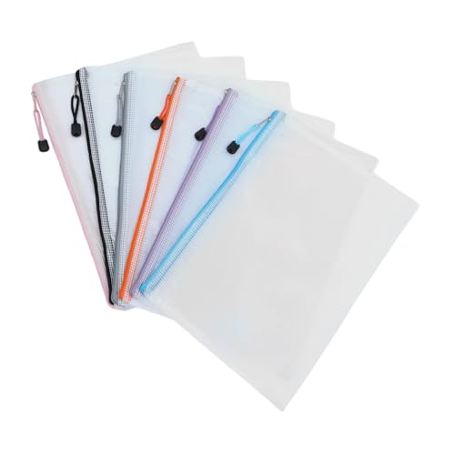 Pochettes maille avec fermeture éclair contre le désordre des papiers et accessoires de bureau