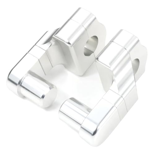 Réservoir moto 22mm 7/8 CNC en aluminium silver d'une finition haut de gamme