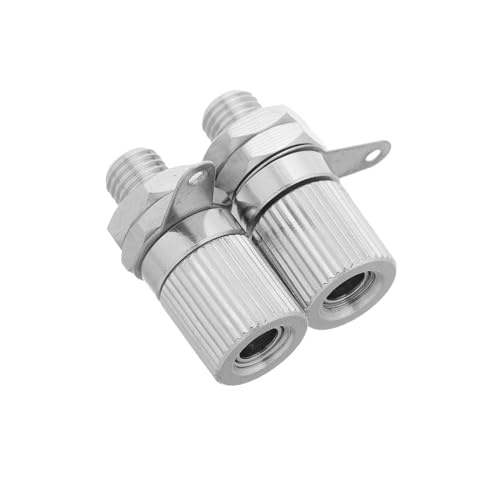 TOYANDONA 2個 高耐久銅製スピーカー端子 バインディングポスト バナナプラグ対応 アンプ用高電流オーディオテスト接地柱 音響機器接続アクセ