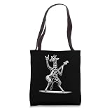 Rock n Roll Giraffe Playing Guitar Funny Mens Womens Giraffe Tote Bag