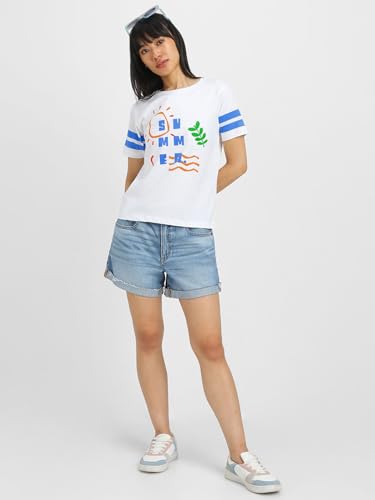 Image of JUNEBERRY 100% Pure Cotton Front Summer Printed Regular Fit Half Sleeve for Women & Girls (Sizes: S to 2XL)