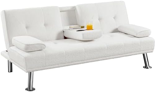 Yaheetech Sofa Bed 2 Seater Folding Bed Upholstered Polyester Bou...