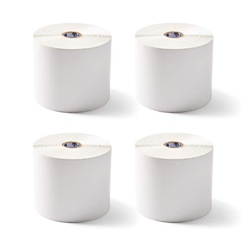 Zebra 4 x 6 in Thermal Transfer Polypropylene Labels PolyPro 3000T Permanent Adhesive Shipping Labels 1 in Core 4 rolls 10031650SP