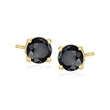 Ross-Simons 1.00 ct. t.w. Black Diamond Stud Earrings in 14kt Yellow Gold