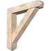 Ekena Millwork BKT0806X40X40TRA03SDF Traditional Arts and Crafts Smooth Bracket w/Offset Brace, Douglas Fir