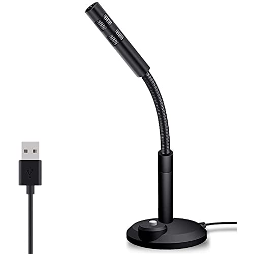 HMBB USB Mikrofon for Computer, Steckerspiel, 360 ° Schwanenhals Omnidirektionales Kondensator MIC for Windows-Laptop…