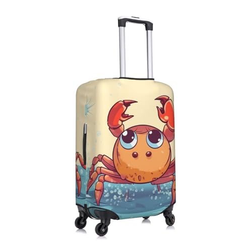 Summer cartoon crab Travel Luggage Cover Elastic Washable Suitcase Protector Anti-scratch Thicken Baggage Covers Fit 18-32 Inch Medium3