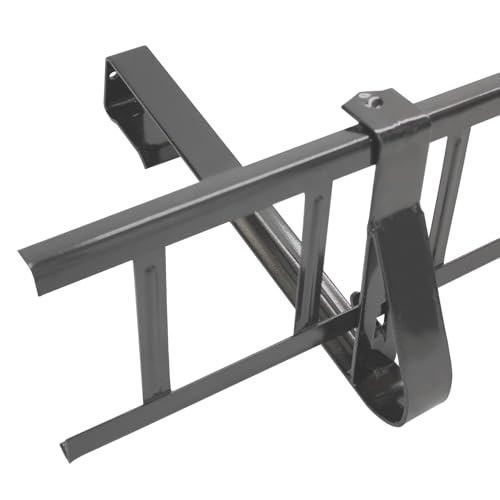 Decket Schneegitter 2,4 m x 200 mm Typ D, Schneeschutz für Dach, Komplettes Set mit 2x 1,2 m Schneefanggittern, 4x Schneefanggitterstützen & 4x Verbindern, Schneefangsystem aus Stahl, Grafit