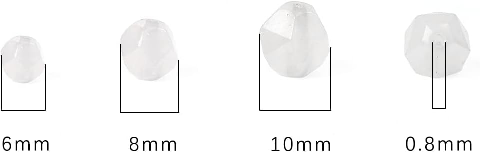 Faceted Natural White Agate Stone Round Beads 6mm 36cm/Strand for Jewelry Making - Image 2