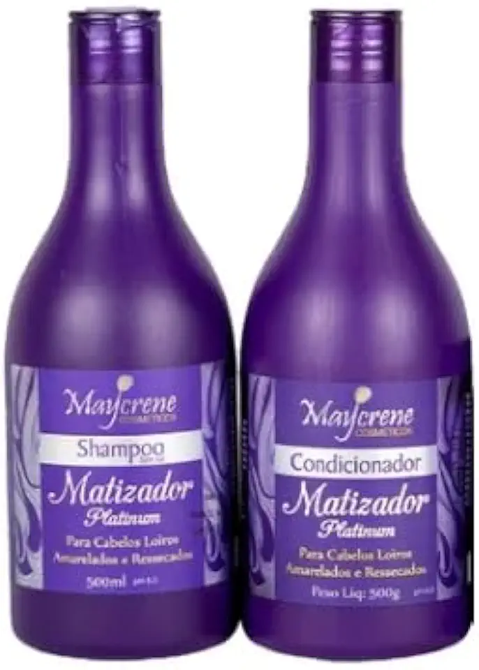 Kit Matizador Platinum Maycrene Shampoo Condicionador 2x500g