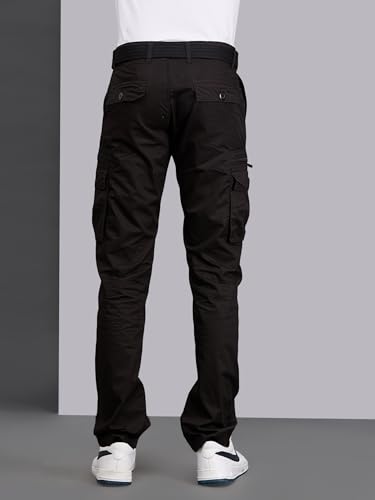 Image of BEEVEE Mens Fixed Waist Cargo Pant with Belt.