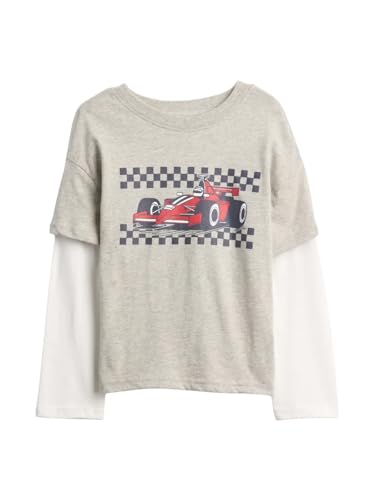 GAP Boys' 2-in-1 Knit Graphic Tee