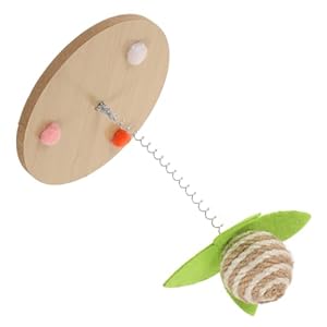 TOYANDONA Interaktives Katzenspielzeug mit Juteball