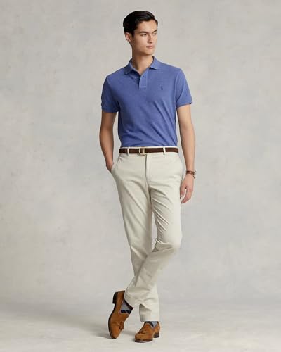 Image of POLO RALPH LAUREN Men's New Classic Fit Polo Shirt (US, Alpha, X-Large, Regular, Regular, Dark Blue Heather)
