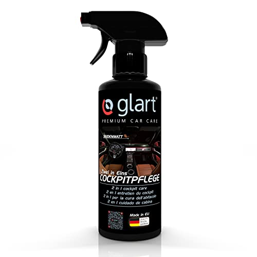 Glart 45CP Cockpit Finish, Deep Cleaning Care, for a Deep Black Shine on all Plastic Surfaces in the Car, 500 ml