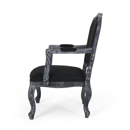 French-Country-Inspiration-Dining-Chair-with-Wood-Framepadded-Seat-3029254025-Black-Mid-Century-Modern-Upholstered French Country Inspiration Dining Chair with Wood Framepadded Seat 3029254025 Black Mid Century Modern Upholstered