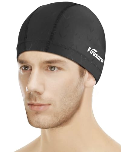 Firesara Fishtail Fabric Swim Cap For Men Women cover