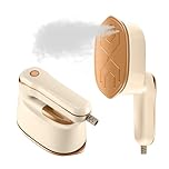Unbbty 2-IN-1 Travel Steamer Iron for Clothes, Powerful Clothes Iron for Travel, 1100W, 15S Fast Heat-up, 3 Steam Levels Output, Portable Handheld Steamer Garment (Yellow)