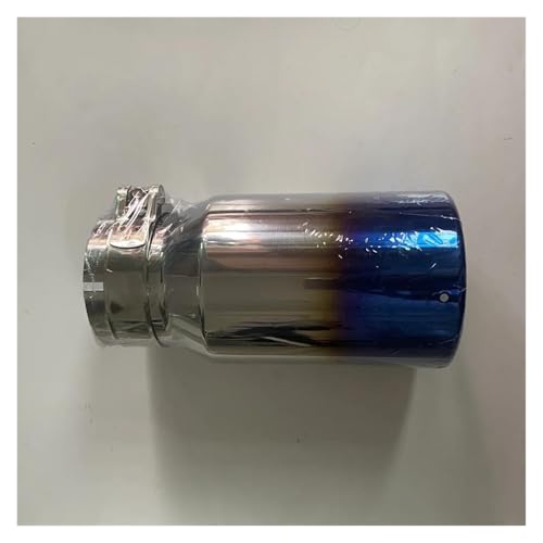 Embout pot d'échappement universel voiture 76mm multi blue look sport entrée 3 pouces sortie 4 pouces