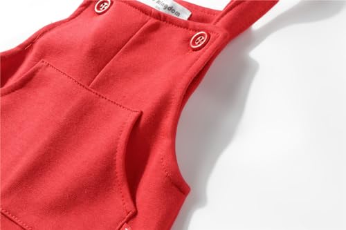 Mud Kingdom Little Boys Girls Overalls Adjustable Cotton Cute Prints4