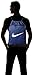 Nike Brasilia Training Gymsack, Drawstring Backpack with Zipper Pocket and Reinforced Bottom, Midnight Navy/Black/White