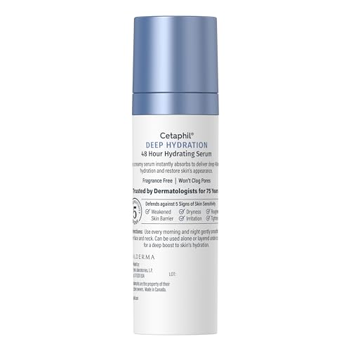 Cetaphil Deep Hydration Face Serum, Fragrance-Free, Sensitive Skin, 1oz - image 8