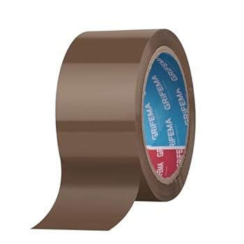 GRIFEMA GA4004-1 Geräuscharmes Paketklebeband Paketband für Versand Umzug und Lagerung Braun Verpackungsband 66 m x 50